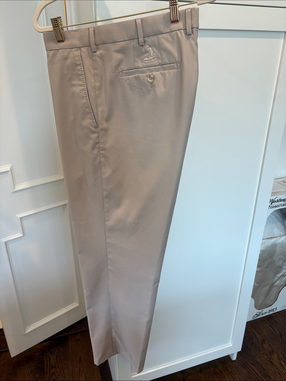 Peter Miller Pinehurst Men's Golf Pants in Light Taupe Size 38/32